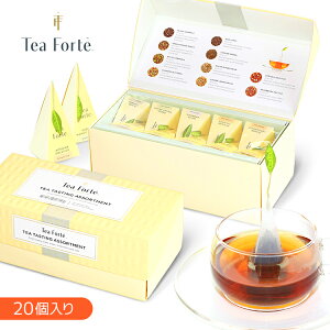 ティーフォルテ TEA FORTE ティーテイスティング ダブル 20個入り 紅茶 ギフト ティーバッグ ボックス オーガニック ハーブティー フレーバーティー 詰め合わせ おしゃれ 人気 かわいい おうち時間 おうちカフェ 誕生日 内祝い 母の日 プレゼント お返し