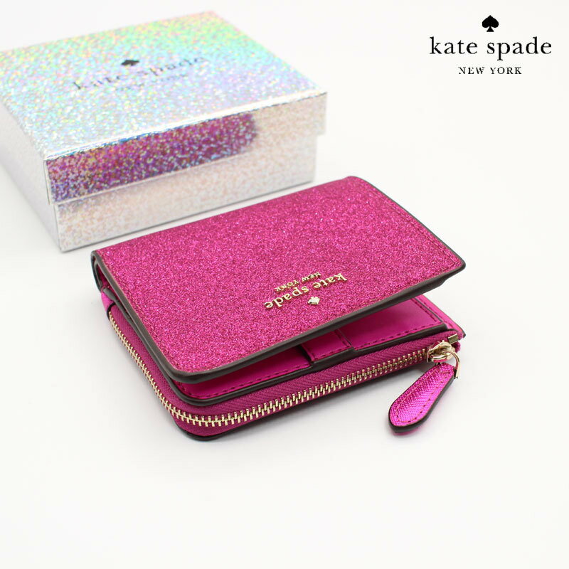 【レディース】ケイトスペード KateSpade ローラグリッター 折財布 WLR00213　訳アリ商品