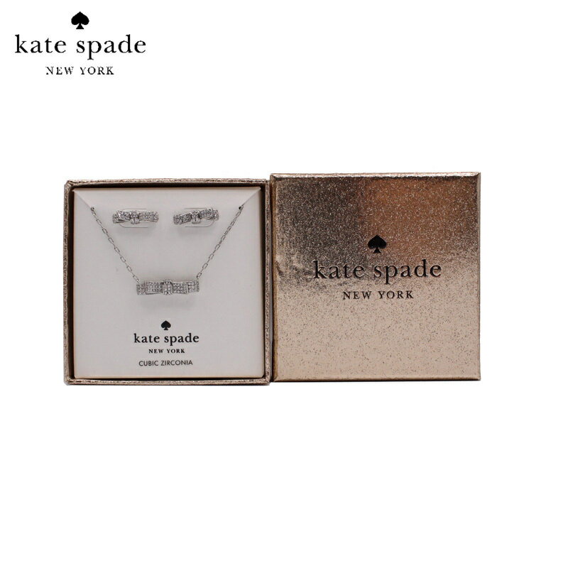 【レディース】ケイトスペード kate spade リボン ネックレス&ピアス Set KE952 KE952