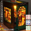 【どれでも2点以上は8%OFF】ドールハウス ミニチュア 手作りキットセット 【英語説明書】 本型 グリーン マジック ショップ LEDライト ペーパークラフト...