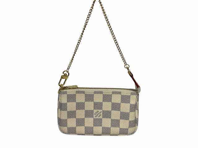 楽天モノモード楽天市場店LOUIS VUITTON / ルイ・ヴィトン ミニポーチ ダミエアズール ミニポシェットアクセソワール N58010 ホワイト【中古】