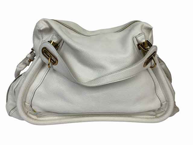 Chloe / クロエ Paraty パラティ 2way ショルダー レディース ホワイト【中古】