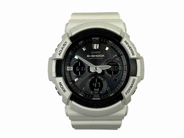 CASIO / カシオ G-SHOCK GAW-100B ソーラー電波 ラバーベルト クォーツ 腕時計 メンズ 文字盤ブラック【中古】