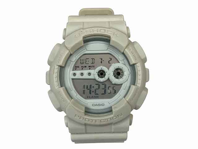 Other - CASIO / カシオ G-SHOCK クォーツ ラバーベルト GD-100WW メンズ 文字盤ホワイト【中古】