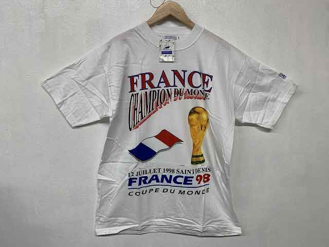 Other - FRANCE 98 フランス98 サッカー ワールドカップ Tシャツ ライセンスオフィシャル メンズ サイズ : L ホワイト【中古】