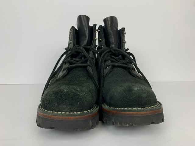 VIBERG/ヴァイバーグ IRON HEART コラボ アイアンハート ブラックデニム ラフアウトレザー メンズ サイズ : 9.5 ブラック【中古】