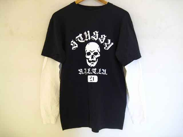 Stussy スカルプリントスウェット L stussy ステューシー スカル バックプリント グラデーション T