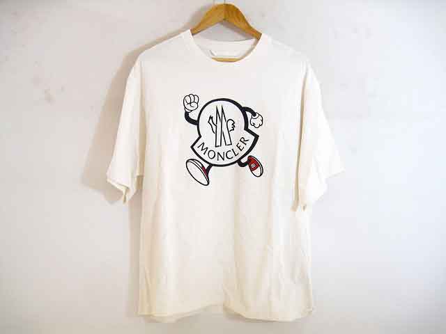 Rakuten - MONCLER / モンクレール ロゴプリントTシャツ 国内正規品 カットソー メンズ サイズ : M ホワイト【中古】