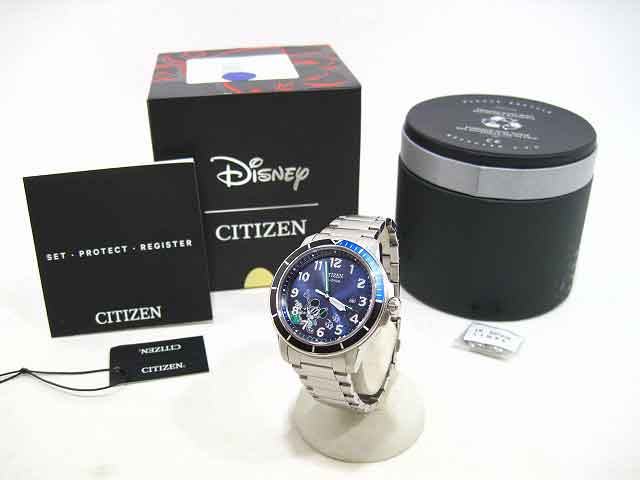 CITIZEN / シチズン ECO-DRIVE 【中古品】Disney ミッキー スキューバ ブルー aw1529-81w メンズ【中古】