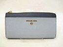 MICHAEL KORS / マイケル・コース ラウンドファスナー 長財布 レザー レディース ライトブルー【中古】