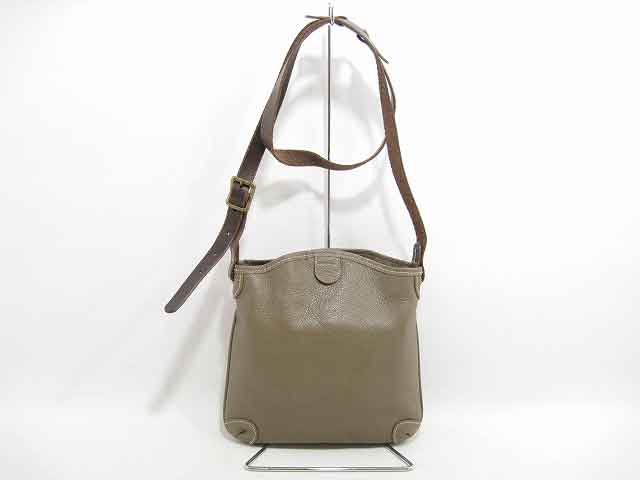 kissora/キソラ ショルダーバッグ レザー レディース オリーブ【中古】