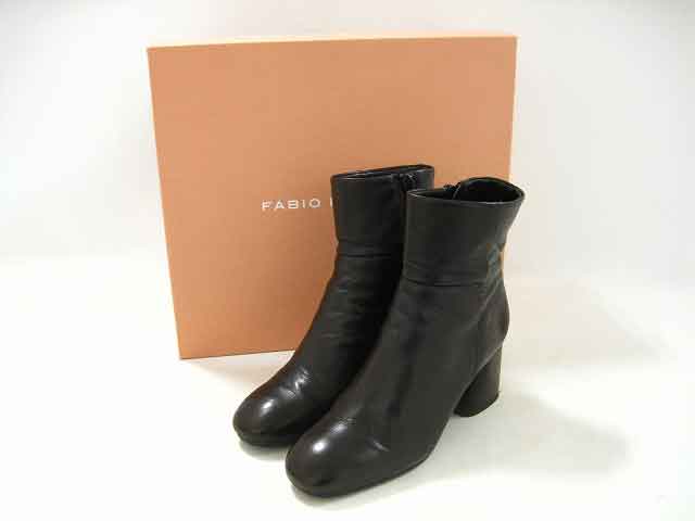 Rakuten - FABIO RUSCONI / ファビオ ルスコーニ ショートブーツ チャンキーヒール レザー レディース サイズ : 35 ブラウン【中古】