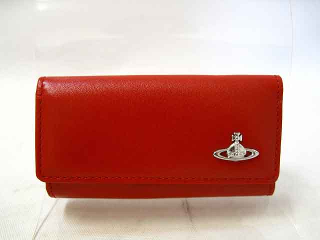 Vivienne Westwood/ヴィヴィアン ウエストウッド 4連キーケース ワンポイントロゴ ユニセックス レッド【中古】
