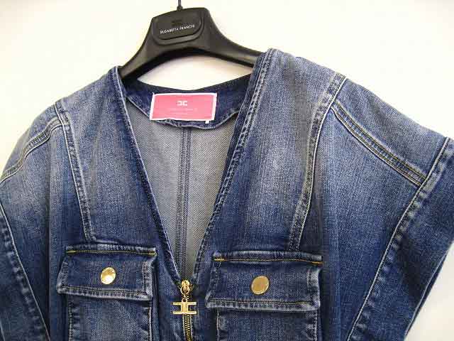 ELISABETTA FRANCHI/エリザベッタ フランチ デニムオールインワン レディース サイズ : 40 ブルー【中古】