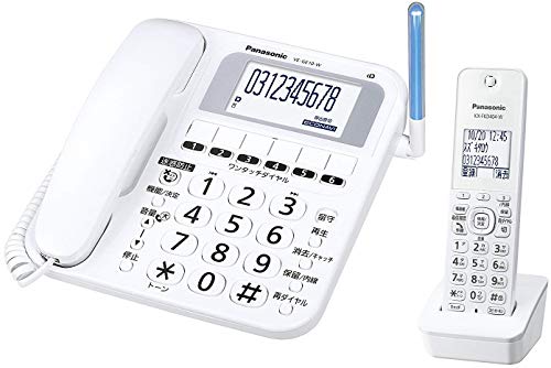 パナソニック コードレス電話機 子機1台付き ホワイト