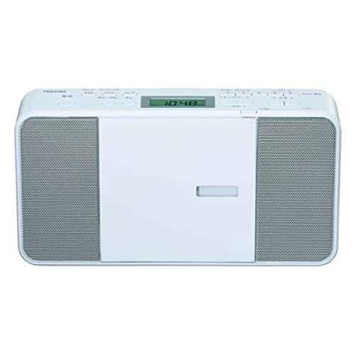 東芝 CDラジオ TY-C251(W) コンパクト スリム ボディー 縦型 ワイドFM 対応 外形寸法 280 149 63mm 質..