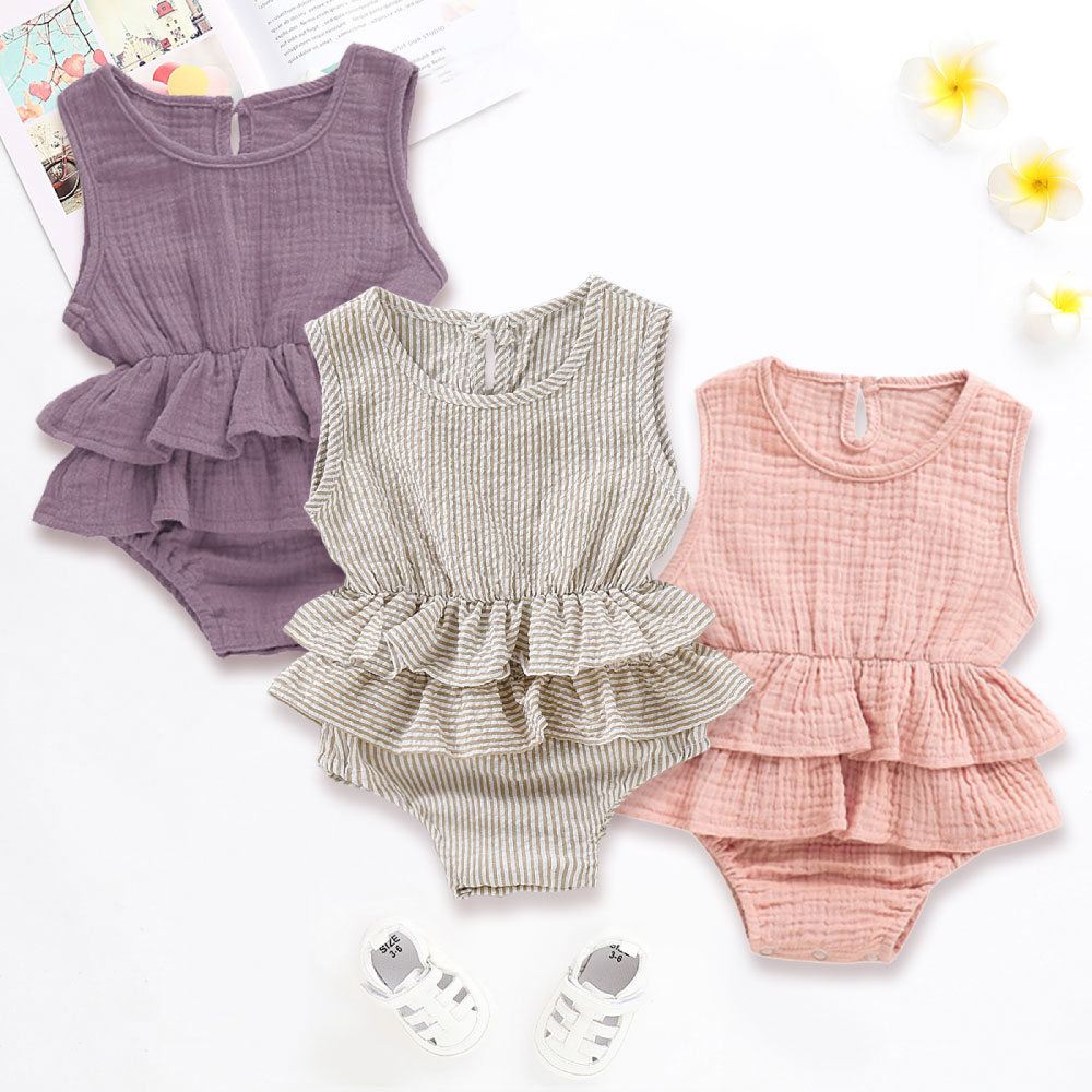 ベビー服　女の子　ロンパース　カバーオール　フリル　おしゃれ　新生児　乳幼児　ベビー　70 80 90cm