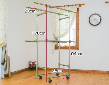 室内物干し 折りたたみ アルミ合金 室内 屋外兼用 部屋干し台 KILALA450-T-900 キャップの色が選べる ベランダ 部屋干し 布団も干せる パイプハンガー としても使える 大型キャスターで移動 折りたたみ 収納 物干しスタンド(室内） 【日本製・国内自社工場製造】