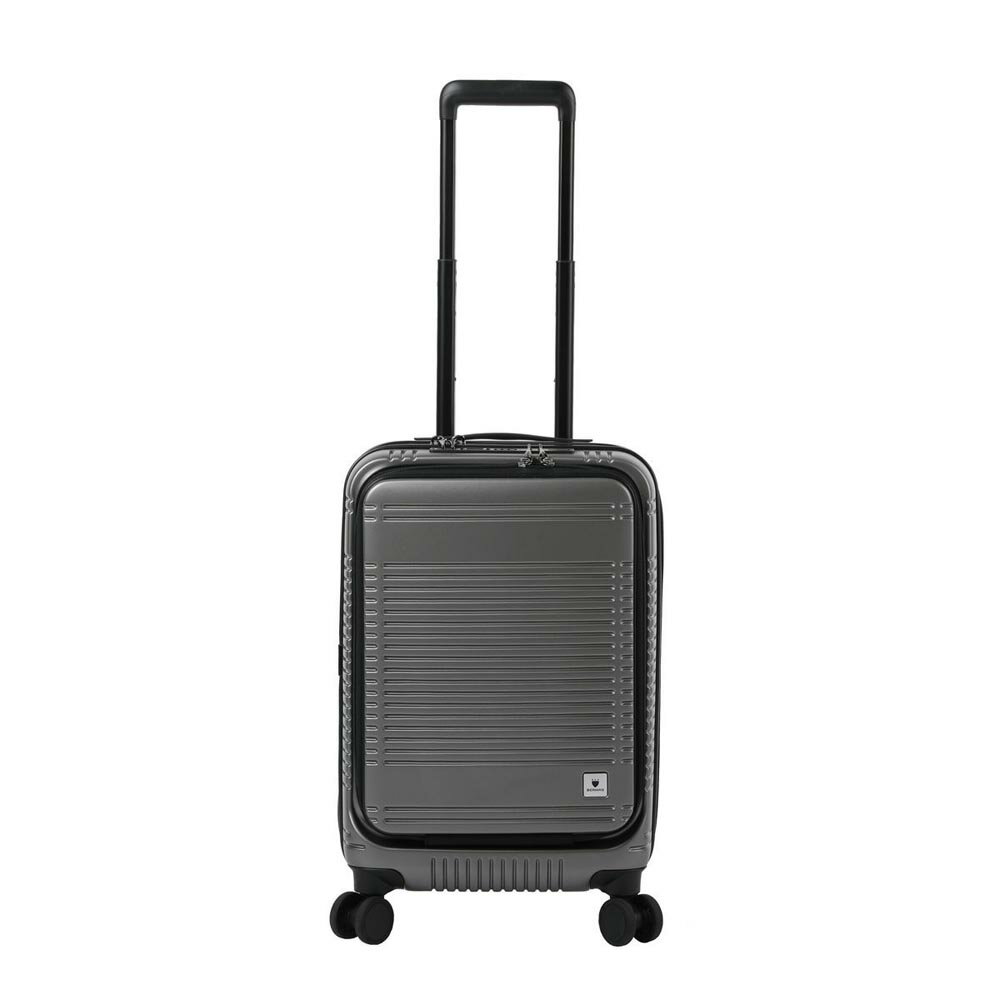 【ポイント10倍】BERMAS EURO CITY ユーロシティ フロントオープン スーツケース ファスナー エキスパンダブル 4輪 48cm 38L TSロック マットブラック 6029510