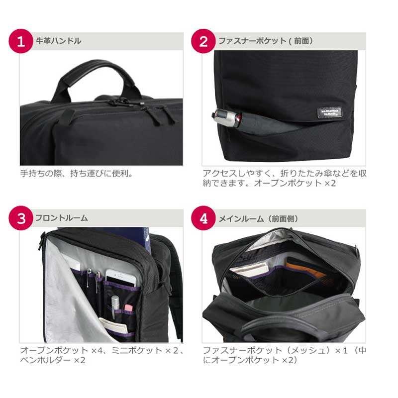 �ڥݥ����10�ܡ�MANHATTAN PASSAGE �ޥ�ϥå���ѥå����� Well-Organized Est2 ������2 �ӥ��ͥ��Хå� ���å� B4 �ߥåɥʥ��ȥ֥롼 #5415-MB