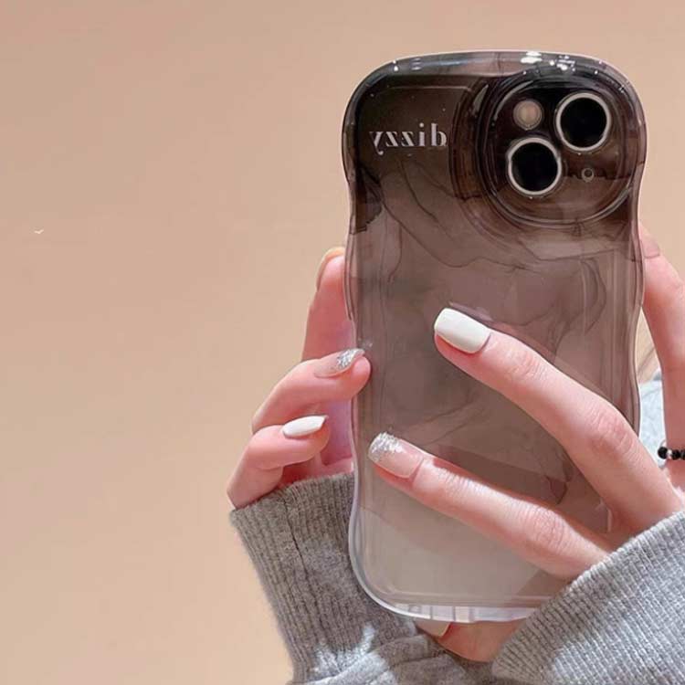 送料無料 スマホケース うねうね なみなみ クリア iphone14 Pro max iphone13 13pro iphone12 12pro iphone11 フレーム グラデーション シェルカバー ケース クリア 透明 iphone11 XR Xs Max 8Plus 7ケース ウェーブ スマホケース グレー ケース シリコン 韓国