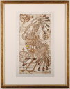 【作家名】朝日みお【作品名】仲良しの私達 鳥 絵画 銅版画 エッチング アクアチント 額付き 国内送料無料