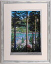 【作家名】石井清【作品名】崎津天主堂・桜の季節-G 崎津教会 絵画 風景画 熊本 天草 世界遺産 パステル画 版画 ジークレー 額付き 国内送料無料
