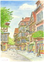 【作家名】内藤謙一 【作品名】コルマール・G フランス 絵画 風景画 水彩画 版画 ジークレー インテリア プレゼント 新築祝い 開店祝い 額付き 国内送料無...
