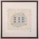 【作家名】白駒一樹【作品名】Botanical house2 抽象画 絵画 モダンアート ナチュラルモダン 木版画 シルクスクリーン 版画 額付き 国内送料無...