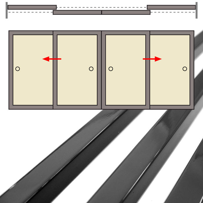 襖枠 襖縁 ふすまぶち カシュー漆仕上げ 4枚引き違い 高さ1950mmセット 襖四枚分16本組 【受注生産商品】【返品不可】 国内の自社工場で作られたハイグレードな商品です ふすまわく