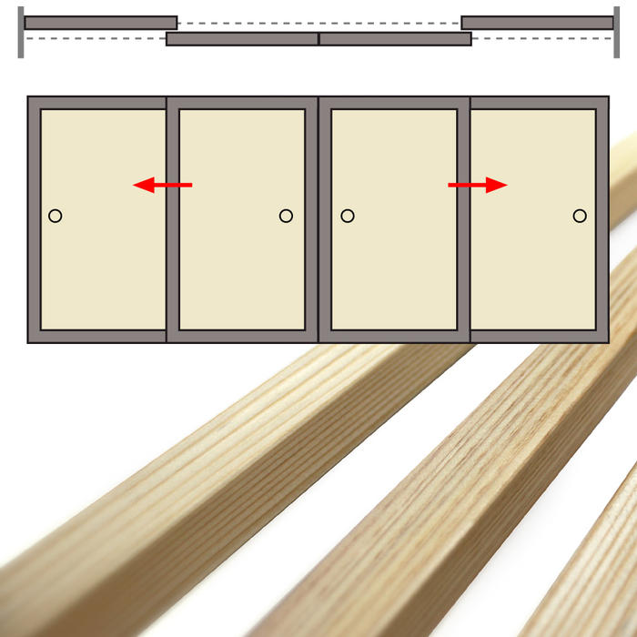 襖枠 ふすまわく 襖縁 ふすまぶち スギ 杉 4枚引き違い　高さ2150mmセット　襖四枚分16本組 国内の自社工場で作られたハイグレードな商品です