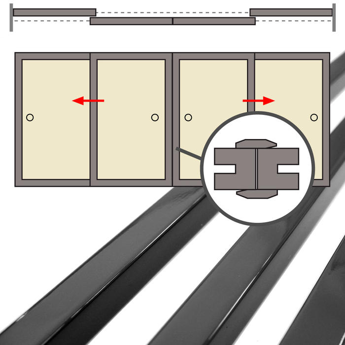 襖枠 ふすまわく 襖縁 ふすまぶち カシュー漆仕上げ 4枚引き違い　両面定木　高さ2150mmセット　襖四枚分16本組 国内の自社工場で作られたハイグレードな商品です