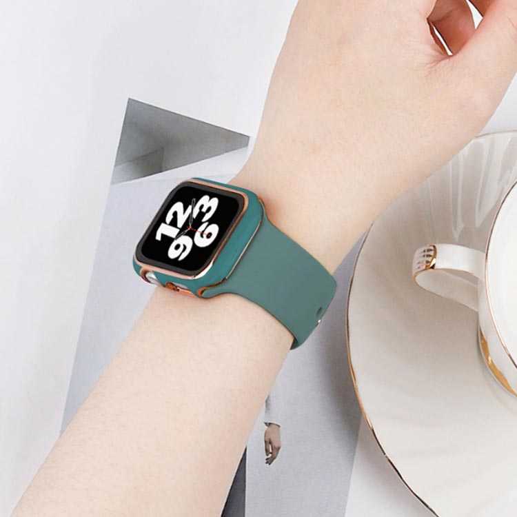 m-Richの40mm アップルウォッチカバー 38mm apple 44mm 45mm 42mm 41mm シリーズ7 メッキ加工 44mm 保護ケース se 6 5 4 3 2 1 保護カバー 耐衝撃 薄型 watchケース｜アングル2