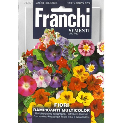 【イタリアの花の種】FRANCHI社　ツル花ミックス・RAMPICANTI MULTICOLOR　[321/2]　カラフルな1年草ばかりを集めました。