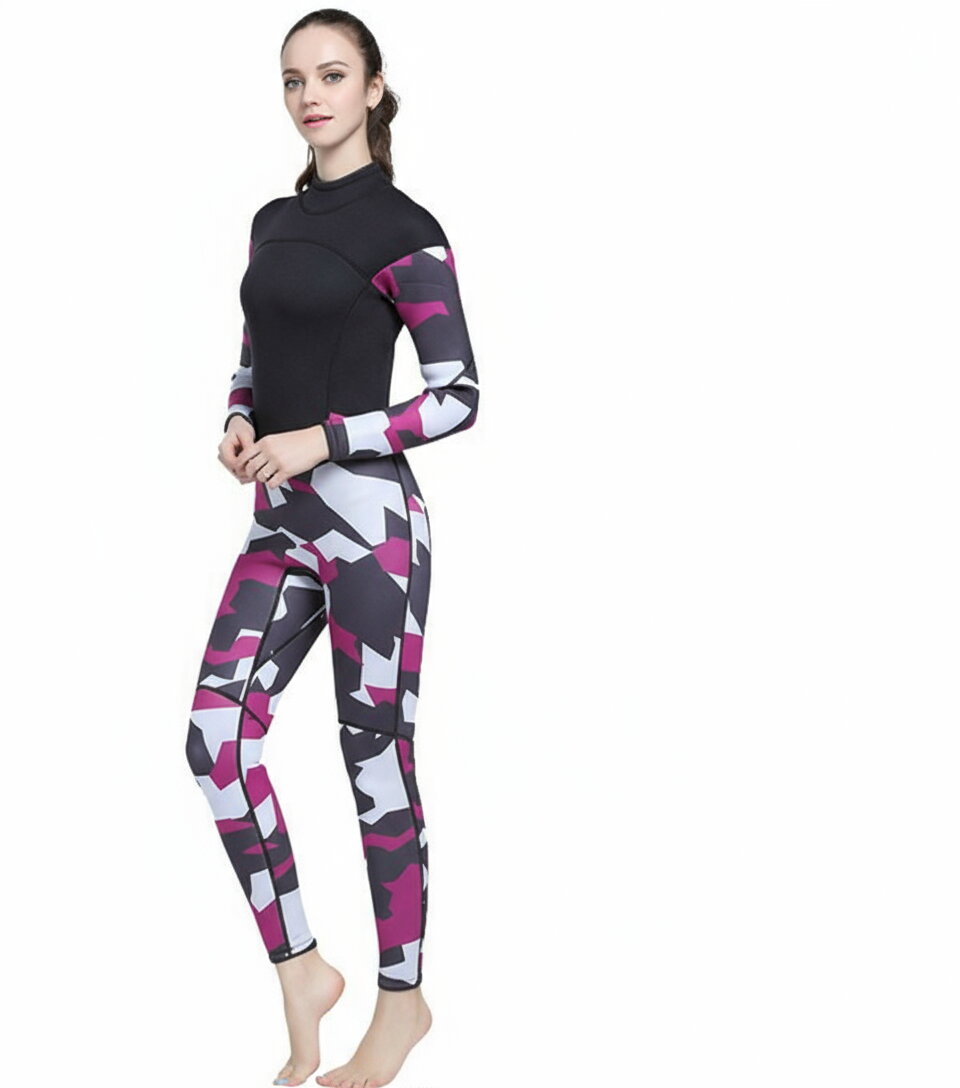 ウェットスーツ 3mm レディース サーフィン フルスーツ バックジップ ネオプレーン ダイビング 釣り