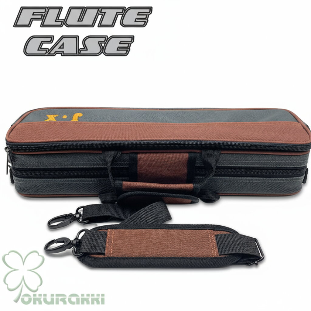 フルートケース 楽器 管楽器 フルート C管用 セミハードケース ケース クッション付き 手提げ ショルダ..