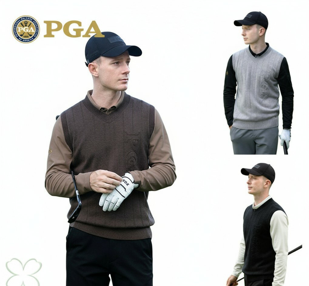 ゴルフ GOLF ウールセーター 秋 冬 メンズ コート ゴルフベスト ニットセーター 防寒 暖かい プレゼン..