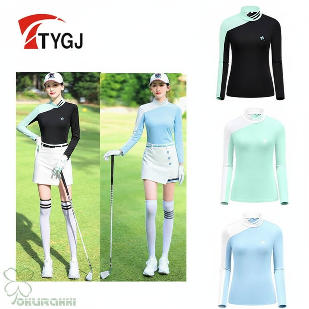 ゴルフ 長袖ポロシャツ ゴルフウェア シャツ レディース ポロシャツ 春夏 新作モデル