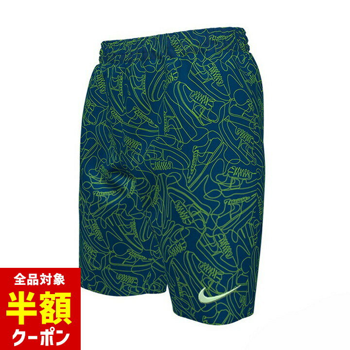 【本日 全品半額クーポン！20時〜】 ナイキ 水着 男の子 小学生 サーフパンツ キッズ ジュニア 140cm 150cm 160cm ハーフパンツ ショートパンツ スニーカー柄 春夏 nike 水泳 男子 おしゃれ 子供用 プール授業 スポーツ 小学生 中学生 海水浴 男児のサムネイル