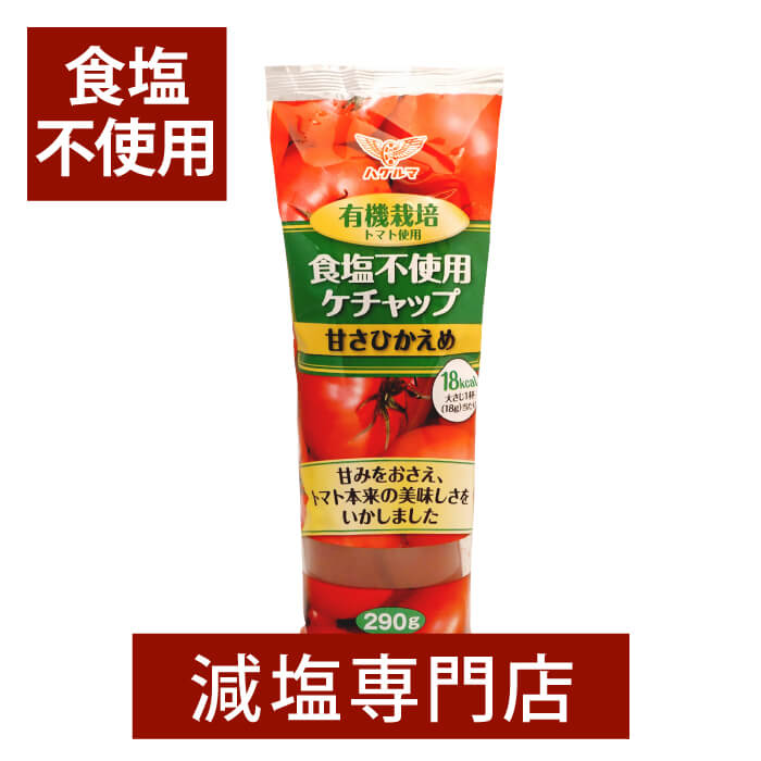 無塩 ケチャップ 化学調味料無添加 290g 2本 | 食塩無添加 食塩不使用 無塩調味料 無塩食品 減塩中の方 塩分カット 調味料 無添加 有機栽培 塩化カリウム不使用 高血圧 透析食 腎臓病食 父の日…