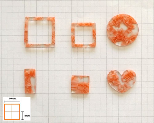 ローズマーブル　アセテートチャーム2　4個 [cha-n-054]