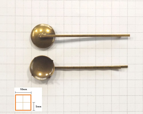 爪付き皿ヘアピン1.5cm 2個 [hp-124]