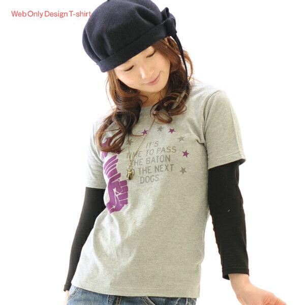 Rakuten - Tシャツ メンズ レディース 半袖 ファッション トップス 綿 おもしろ オリジナル ロゴ アメカジ キレイ目 カジュアル デザイン 通販 白 黒 ペアルック 限定 おしゃれ シンプル プリント メッセージ 男女兼用 サイズ 服 春 夏 DOGS