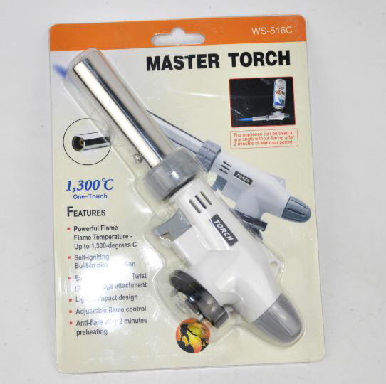 トーチバーナーガスバーナーキャンプアウトドアハンディ火力調節900℃~1300℃軽量持ち運びDIY料理バーベキュー逆さ使用