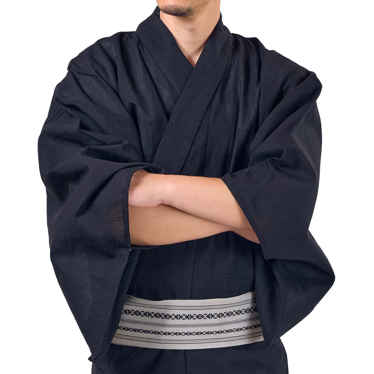 浴衣 メンズ セット しじら綿麻 3L～5L