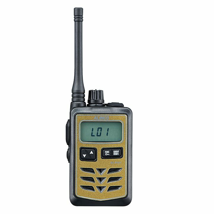 アルインコ DJ-P321GM ミドルアンテナ ゴールド 特定小電力トランシーバー (×2) + NP-22WP(F.R.C製) イヤホンマイク (×2) セット 無線機
