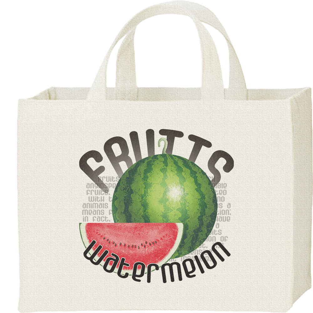 西瓜（スイカ）果物シリーズ／キャンバスバッグ・スクエア