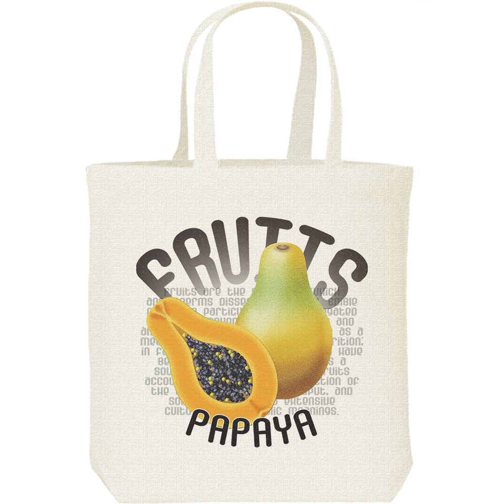 Rakuten - パパイア（果物シリーズ）／キャンバスバッグ・M（ポケット無し）トートバッグ