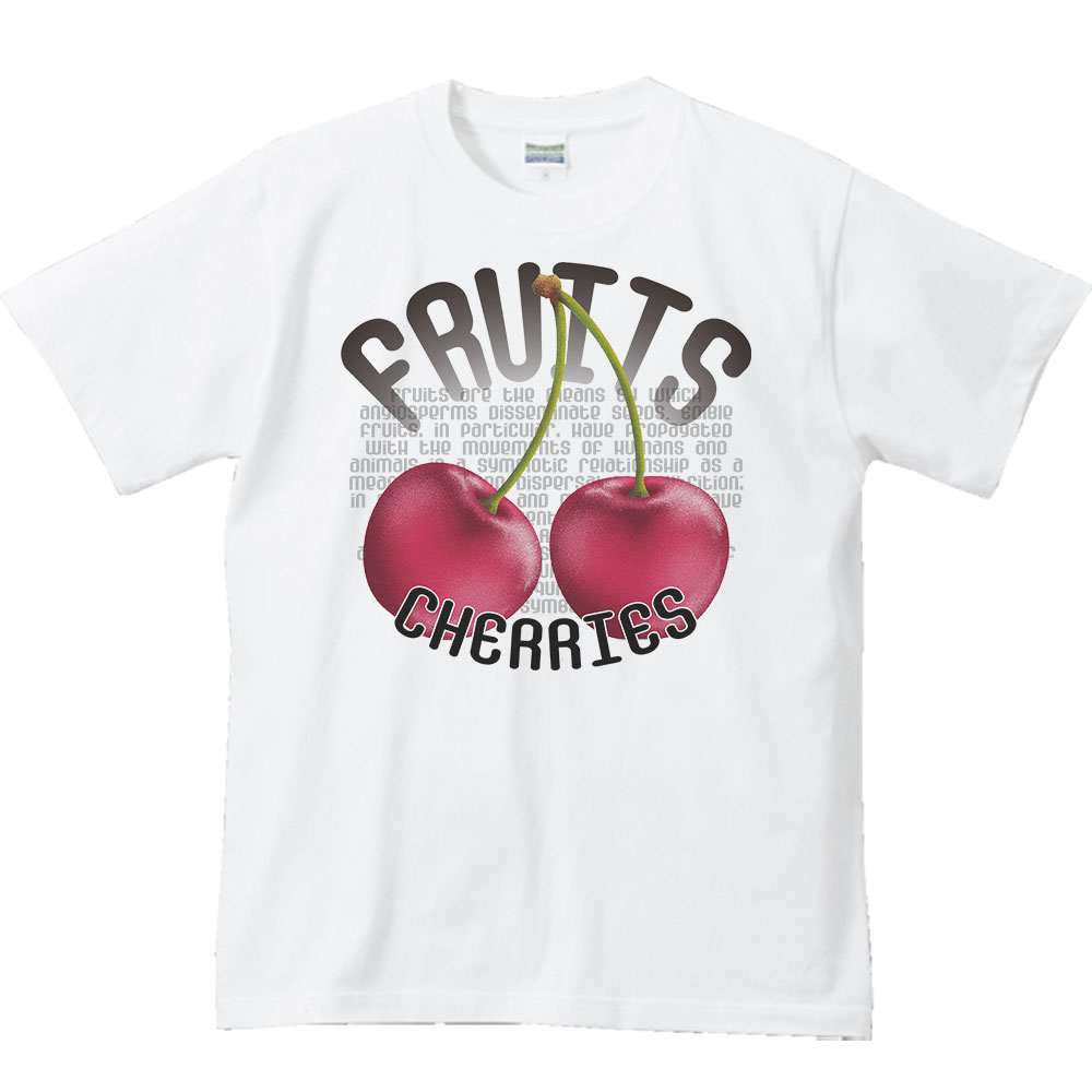 サクランボ（果物シリーズ）／半袖Tシャツ