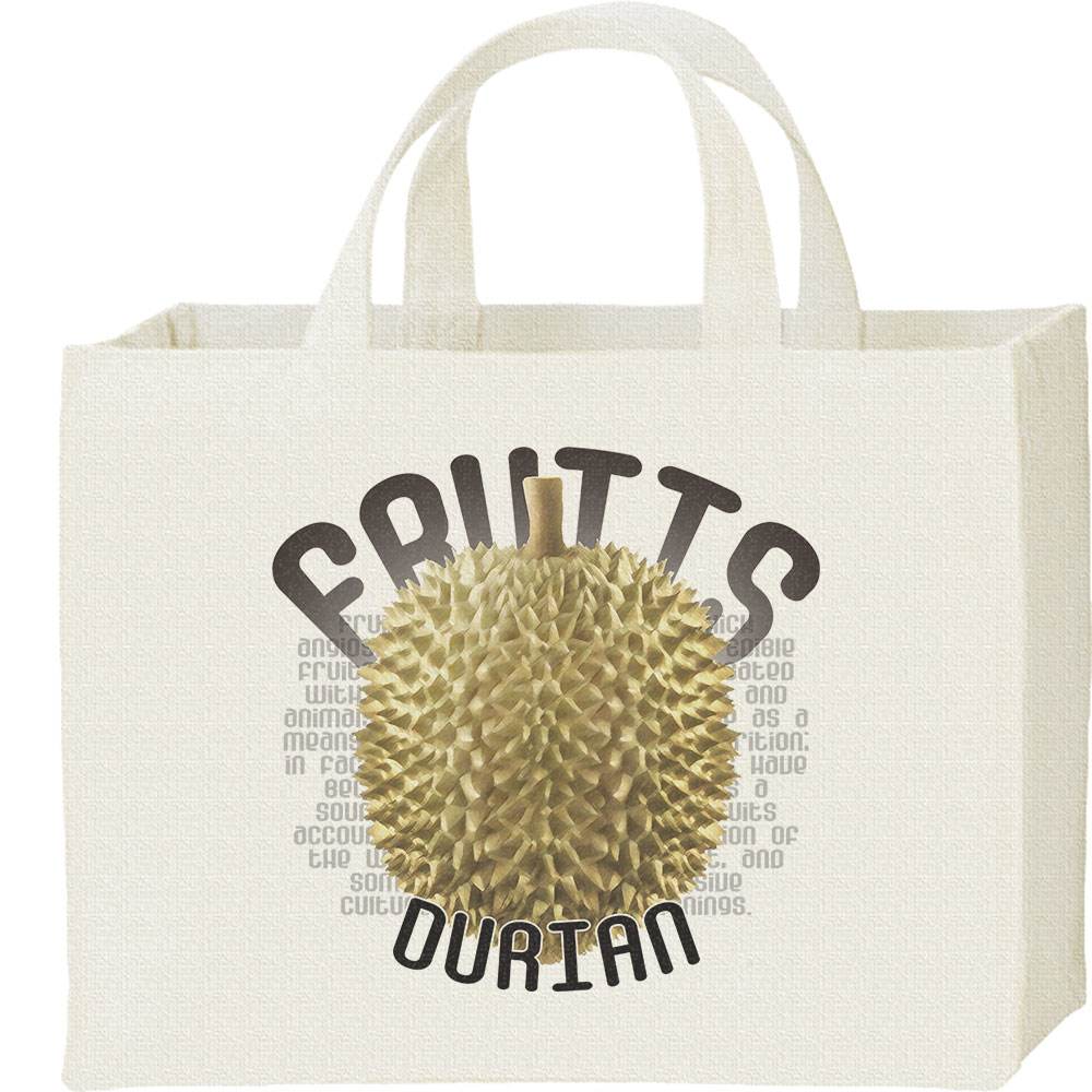 ドリアン（果物シリーズ）／キャンバスバッグ・スクエア